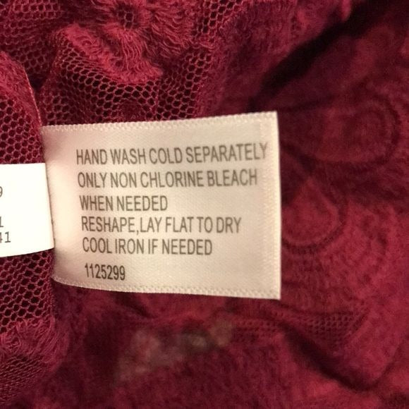 LANE BRYANT Guinevere Burgundy Lace Floral Baby Doll Sheer Blouse Size 18 *NEW*