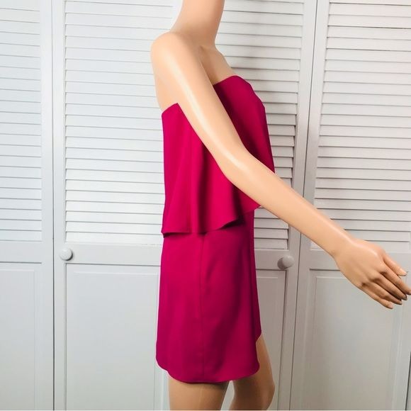 AMANDA UPRICHARD Magenta Topanga Strapless Mini Dress Size XS *NEW*