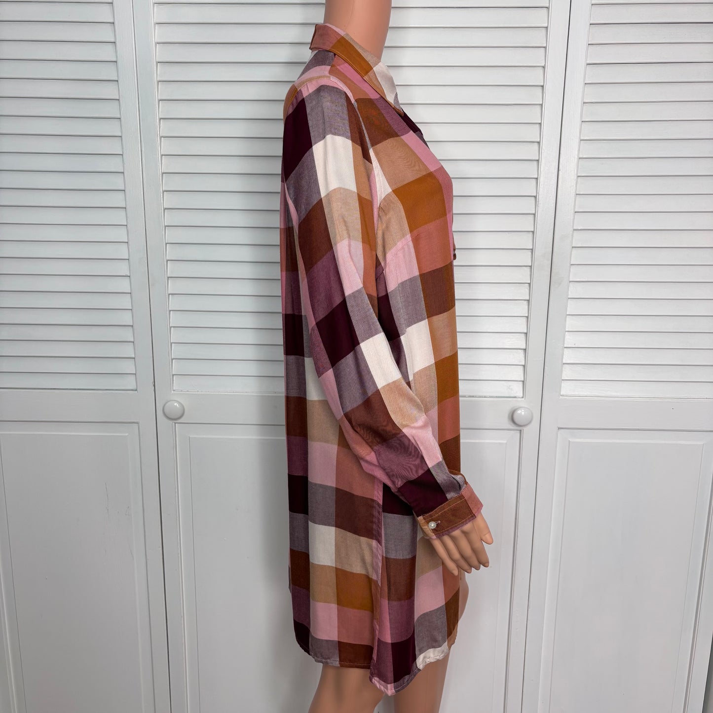 *New* OLD NAVY Plaid Popover Shirt Dress Size Medium