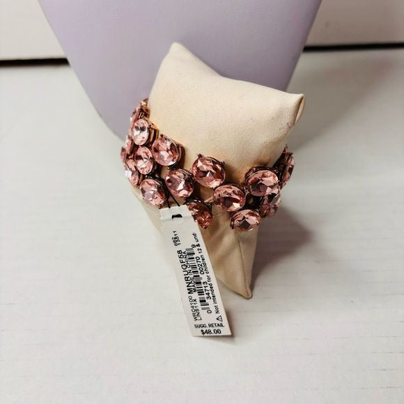 *NEW* MONET Pink Beaded Elastic Bracelet