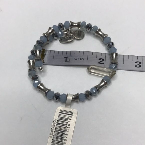 *NEW* ALEX AND ANI Retro Glam Blue Beaded Bracelet