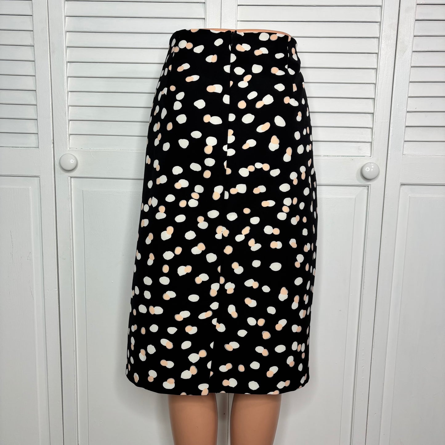 PHILOSOPHY Dotted Pencil Skirt in Black Size 14