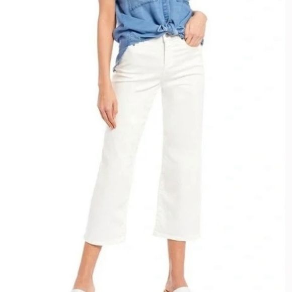 *NEW* CHELSEA & VIOLET White Marbella Crop Jeans Size 27