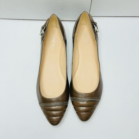 *NEW* NINE WEST Savory Le Brown Pointed Toe Flats