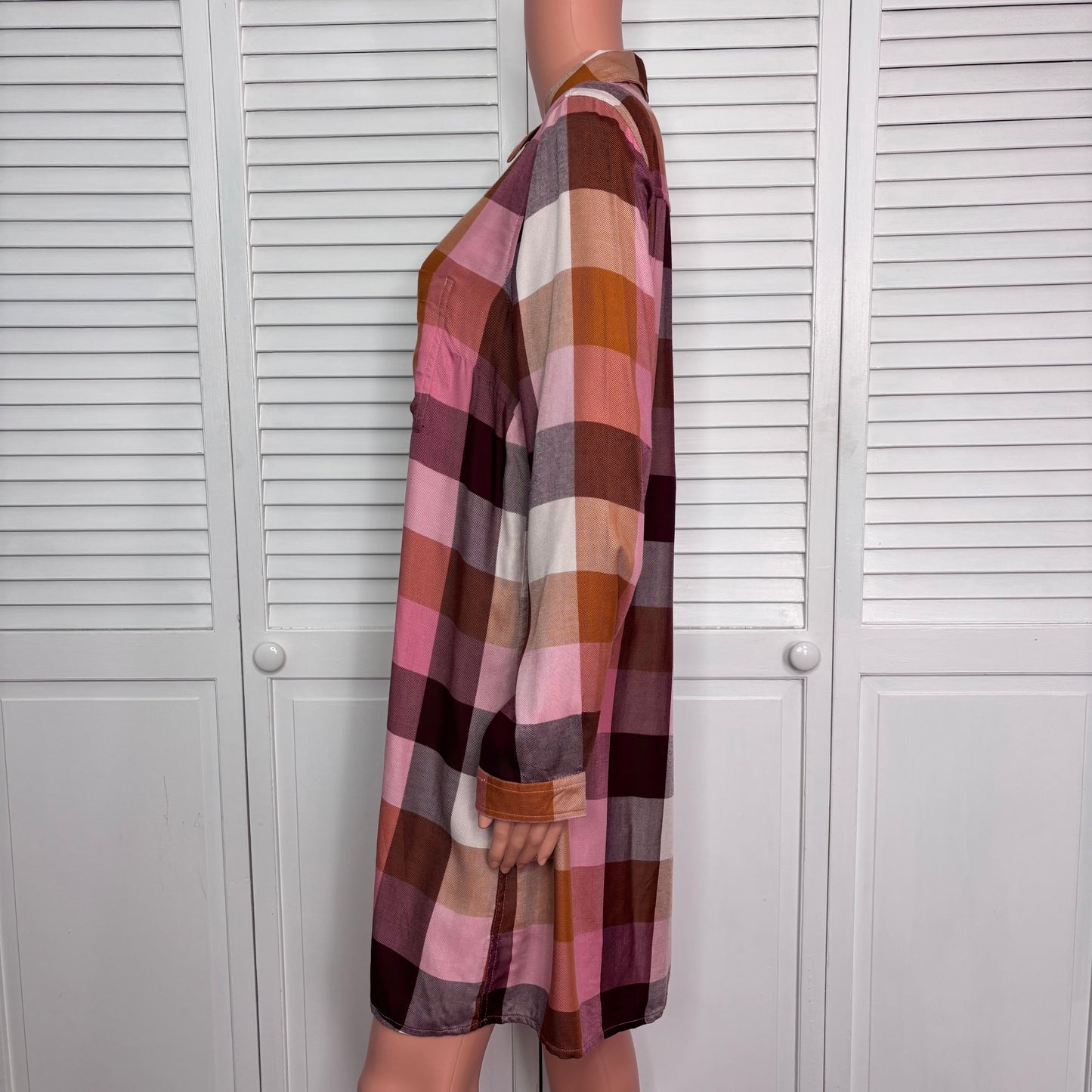 *New* OLD NAVY Plaid Popover Shirt Dress Size Medium