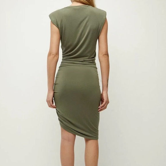 VERONICA BEARD Brompton Army Green Dress Size Large