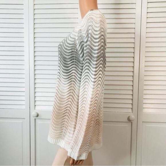 *NEW* CHRISTOPHER & BANKS Colorblock Swirl Metallic Sweater Size M