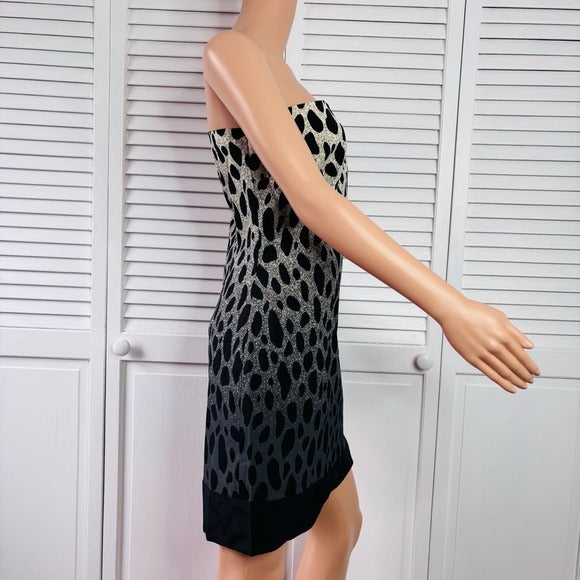 JAY GODFREY One Shoulder Animal Print Dress Size 8