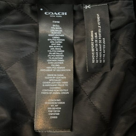 COACH Runway Collection Burgundy Oversized Varsity Jacket Size XS