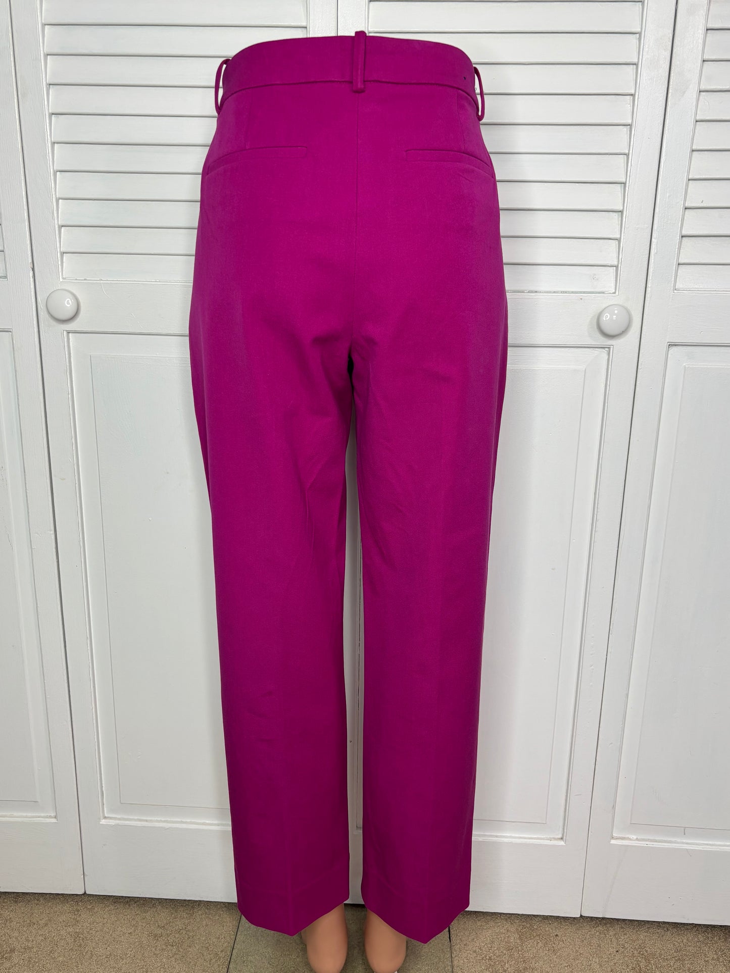 New J.CREW Kallie Straight-Leg Pant in Vibrant Fuchsia Pink Size 6