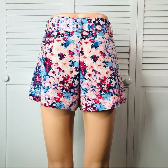 PARKER Floral Print Lightweight Belted Shorts Size M