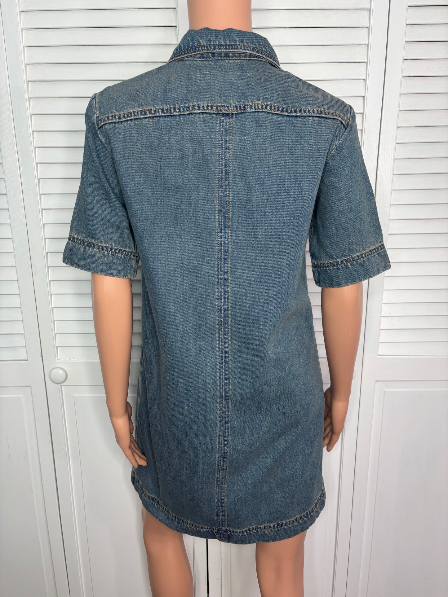 ZADIG & VOLTAIRE Blue Record Denim Eco Dress Size Small