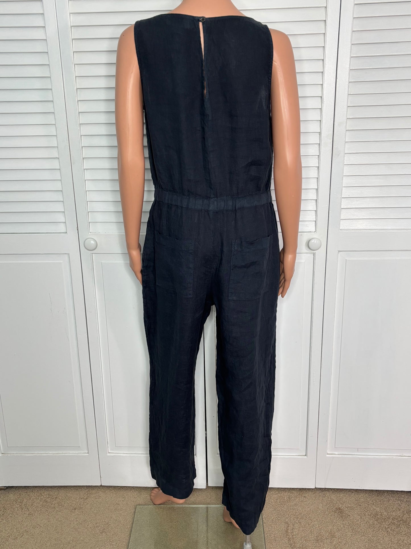 New VELVET by Graham & Spencer Winnie-2 Linen Jumpsuit Size Small
