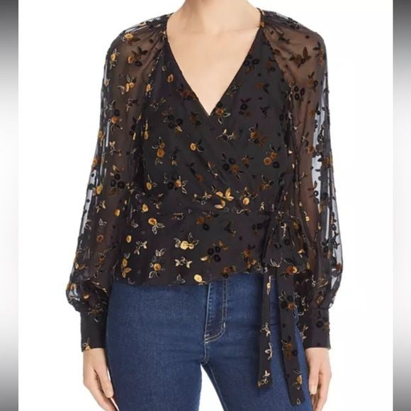 PARKER Delilah Wrap Blouse Size Large