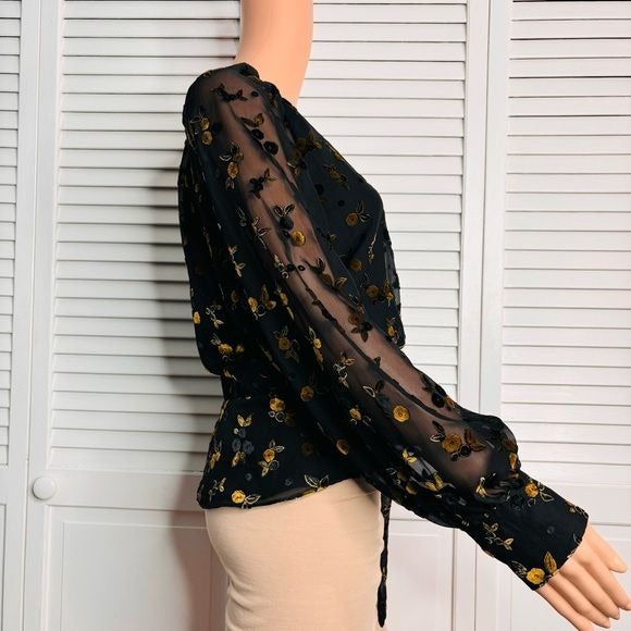 PARKER Delilah Wrap Blouse Size Large