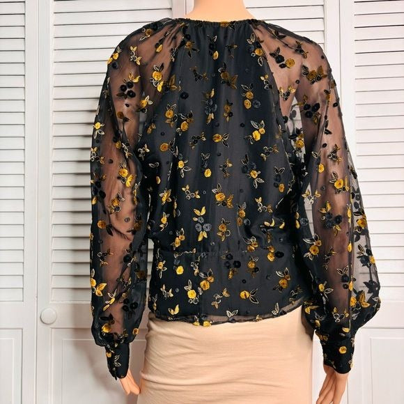 PARKER Delilah Wrap Blouse Size Large