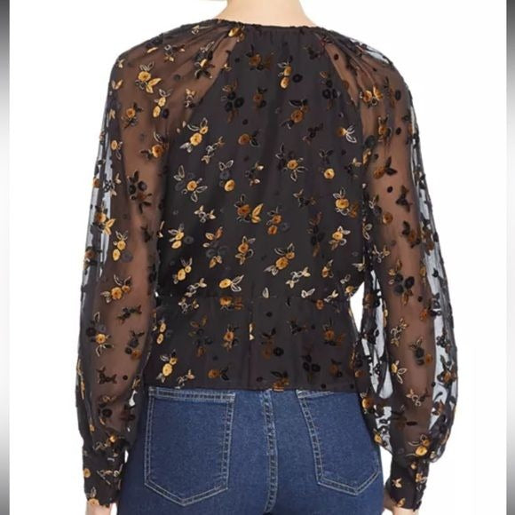 PARKER Delilah Wrap Blouse Size Large
