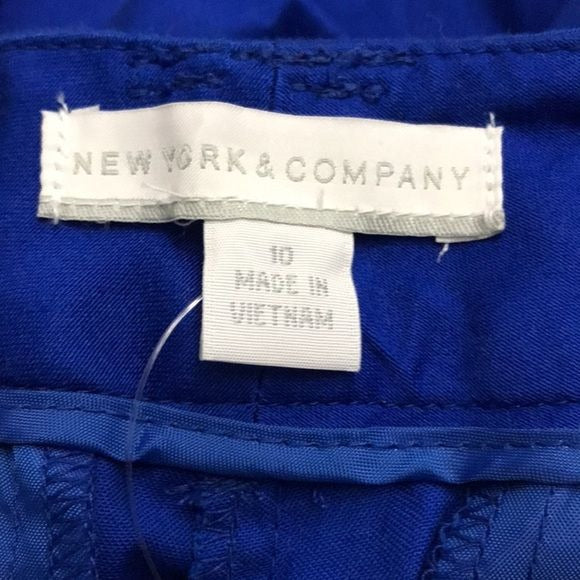 *NEW* NEW YORK & COMPANY Royal Blue Straight Crop Pants Size 10
