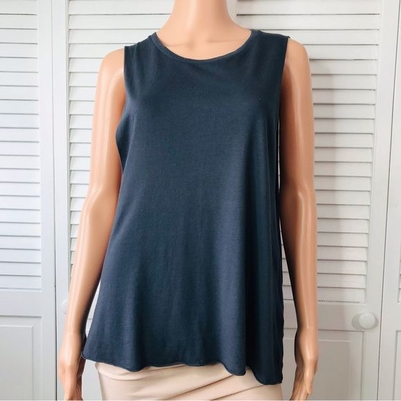 PIECE APPAREL Dark Gray Side Boob Tank Top Size M *NEW*