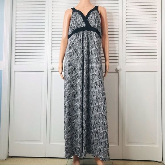 KAREN KANE Optic Bloom Banded Maxi Dress Size 1X *NEW*