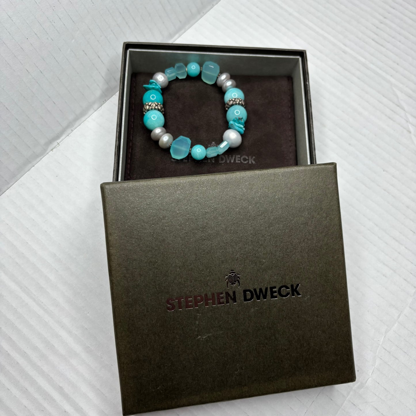 STEPHEN DWECK Sterling Silver & Multi-Stone Beaded Bracelet