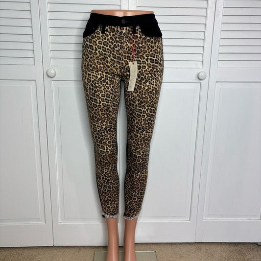New ALICE + OLIVIA Queen Of The Night High Rise Skinny Jeans Size 24