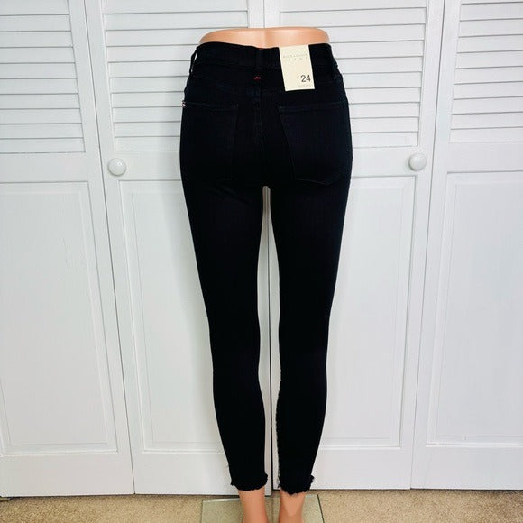 New ALICE + OLIVIA Queen Of The Night High Rise Skinny Jeans Size 24