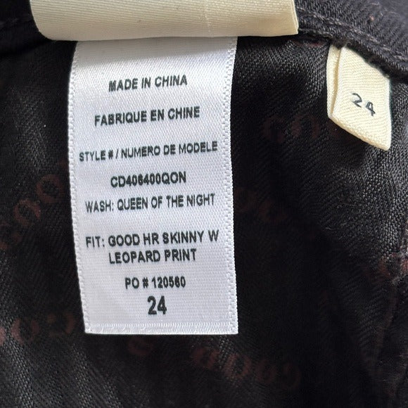 New ALICE + OLIVIA Queen Of The Night High Rise Skinny Jeans Size 24