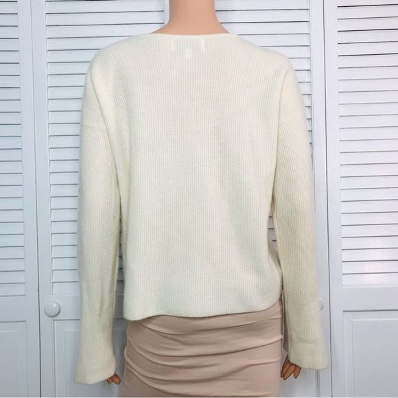 DESIGN HISTORY Pure Cashmere Cream Sweater Size M