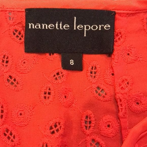 NANETTE LEPORE Red Poppy Gypsy Dress Size 8