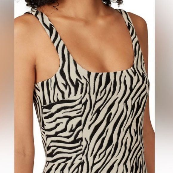 BEC + BRIDGE Cecile Zebra Print Sheath Mini Dress Size 8