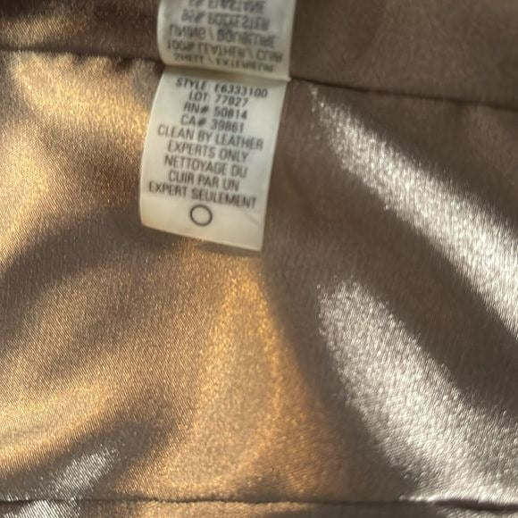 *NEW* ELIE TAHARI Natalie Jacket Cookie Silver Leather Jacket Size Medium