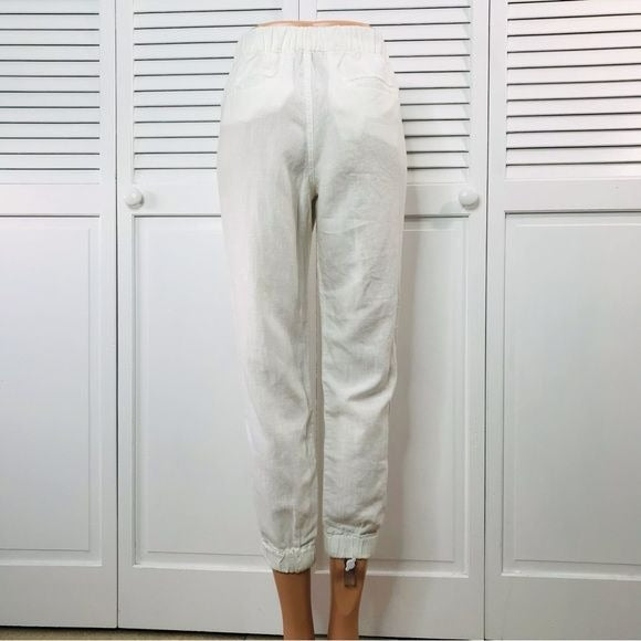 J. Crew White Linen Cropped Pants Size 0