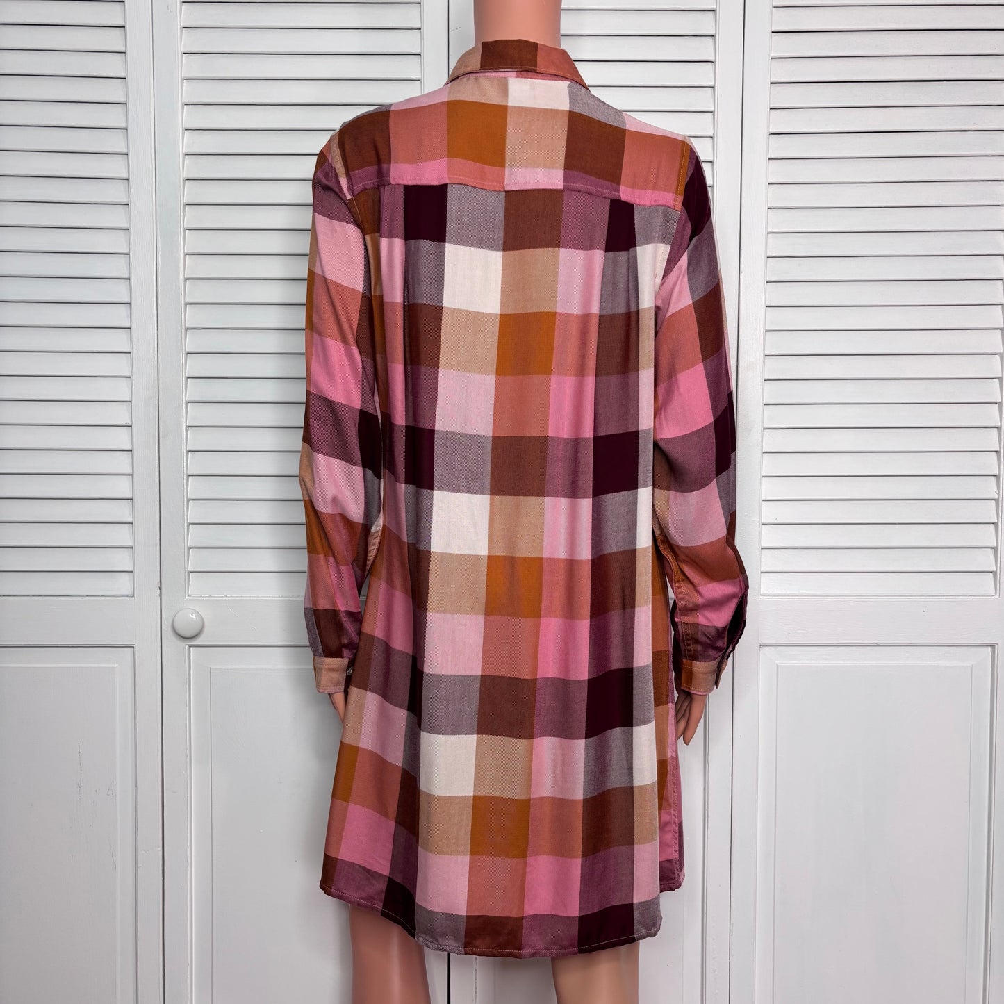 *New* OLD NAVY Plaid Popover Shirt Dress Size Medium