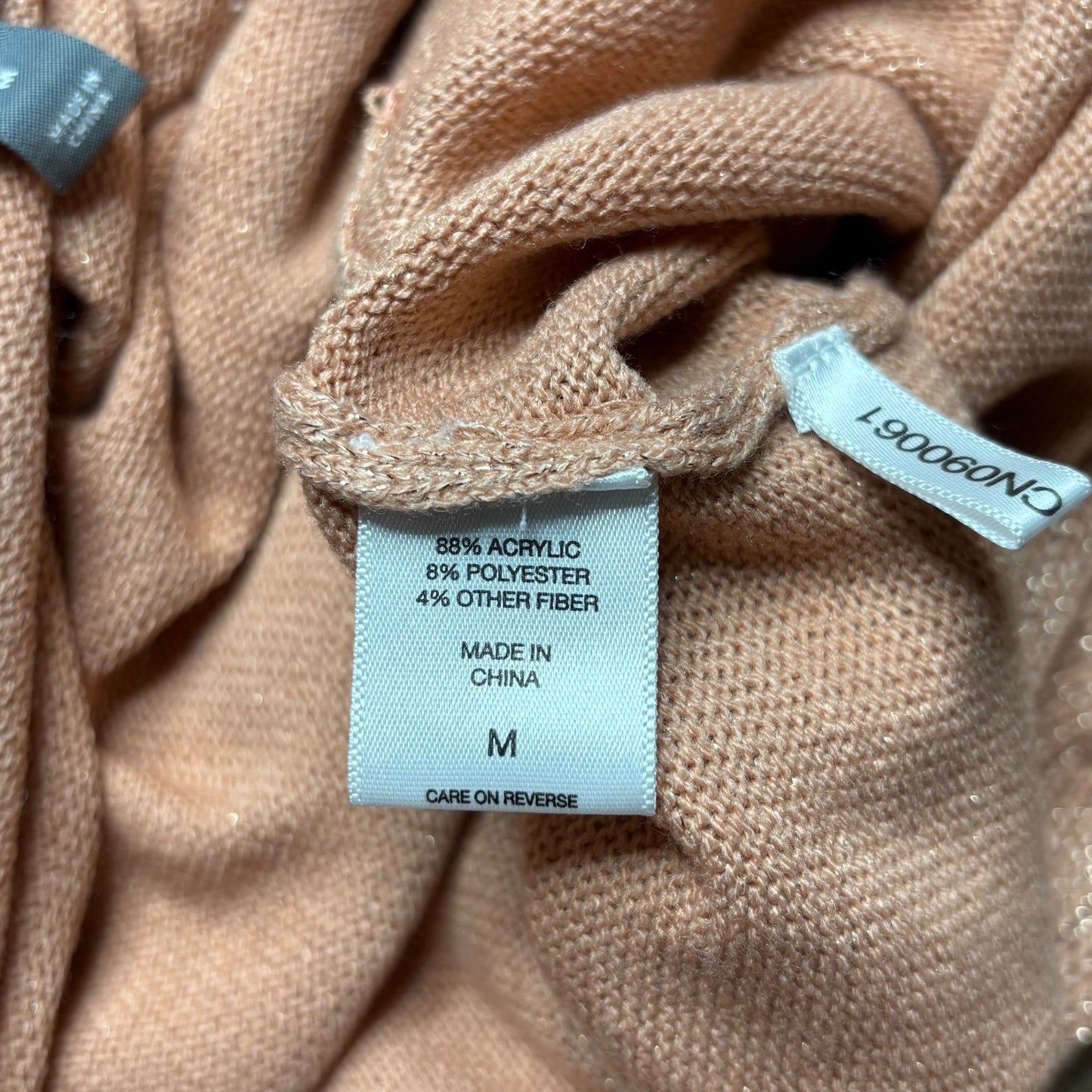 SOHO STREET BY New York & Company Cowl Neck Sweater in Light Pink Size Medium