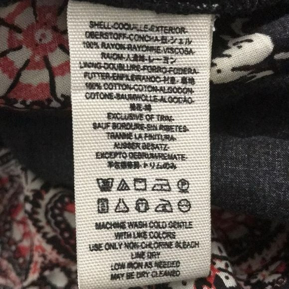 FREE PEOPLE Black Multi Bohemian Style Dress Size M