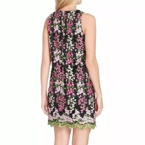 TAHARI ASL Embroidered Floral Shift Dress Size 16