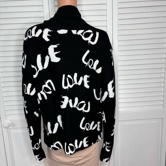 CHARLIE B Ottoman Sweater in Black Size Medium