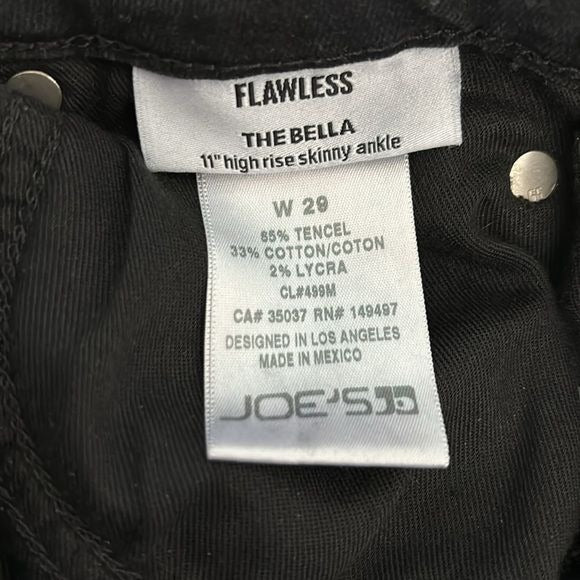 JOE’S Jeans The Flawless The Bella Black Jeans Size 29