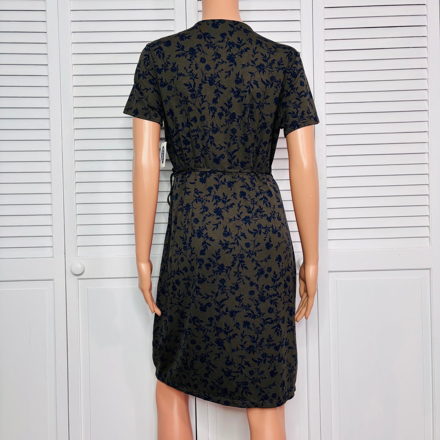 OLD NAVY Ponte-Knit Wrap-Front Sheath Dress Size Medium