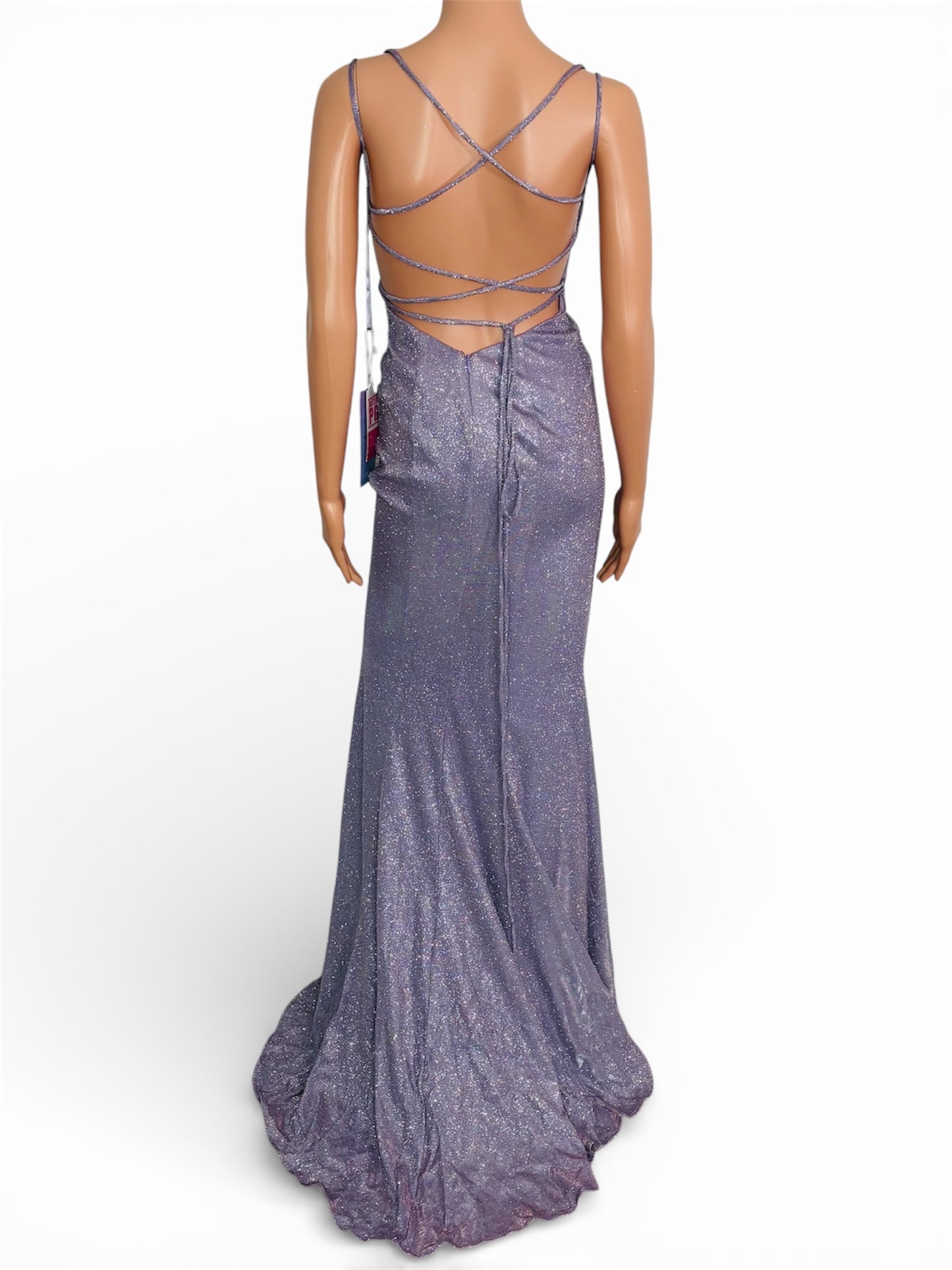 New RATED PG by PromGirl Metallic Purple Mermaid Gown Size 0