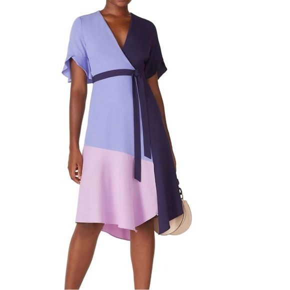 HUTCH Colorblock Wrap Dress Size Medium