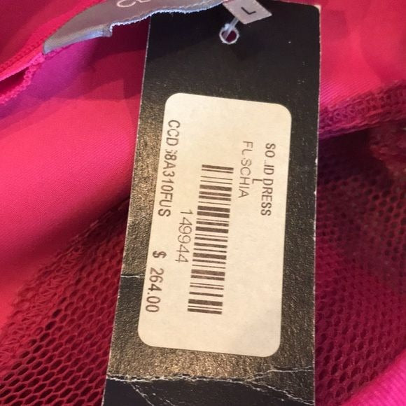 *NEW* CLOVER CANYON Fuschia Solid Sleeveless Crepe Dress Size L