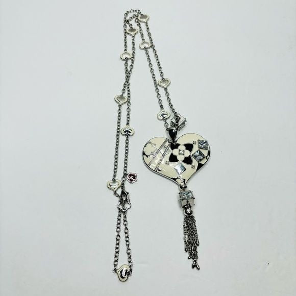 LAUREN G ADAMS Cream Fantasy Princess Cut CZs Necklace