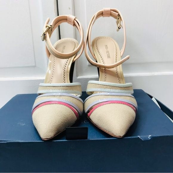 *NEW* POUR LA VICTOIRE Kiran Beige Pointed Toe Heels Size 8M