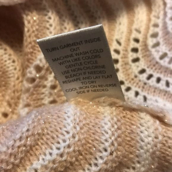 *NEW* CHRISTOPHER & BANKS Colorblock Swirl Metallic Sweater Size M