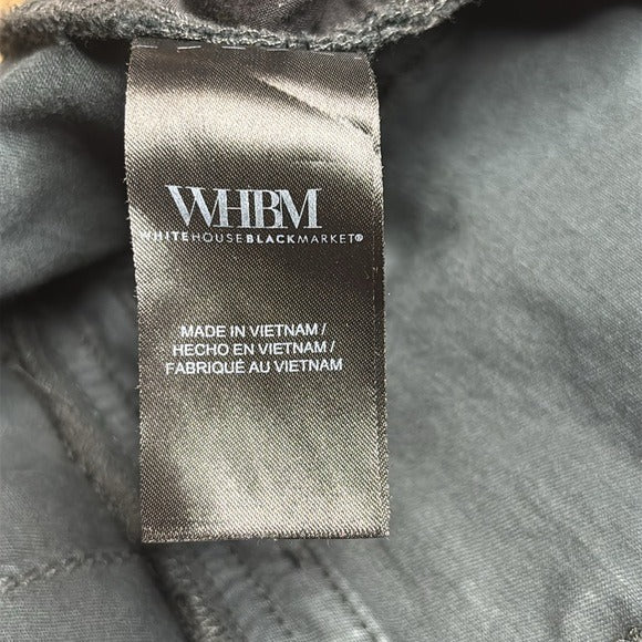 WHITE HOUSE BLACK MARKET Slim Ankle Extra High-Rise Pants in Black Size 4