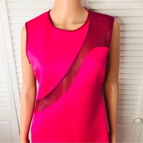 *NEW* CLOVER CANYON Fuschia Solid Sleeveless Crepe Dress Size L
