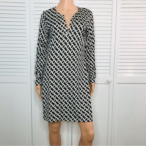 DIANE VON FURSTENBERG Chainlink Reina Silk Dress Size 10