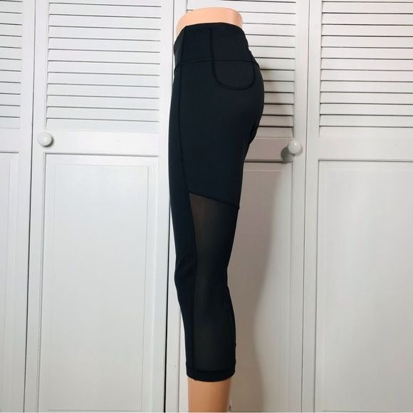 LULULEMON Breathe Easy Black Crop Leggings Size 8